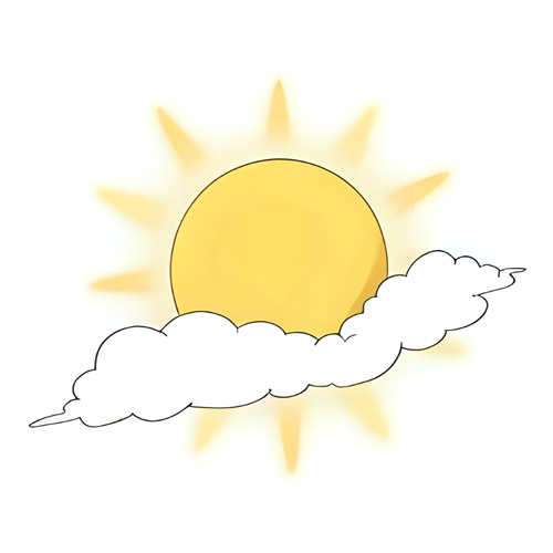 Sonne hinter einer Wolke Eine Sonne, die hinter einer Wolke hell strahlt.