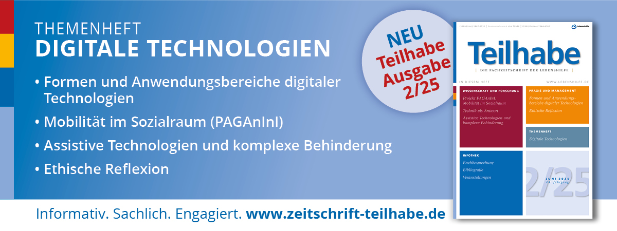 Teaserbild teilahbe Ausgabe 2/25 Themenheft Digitale Technologien