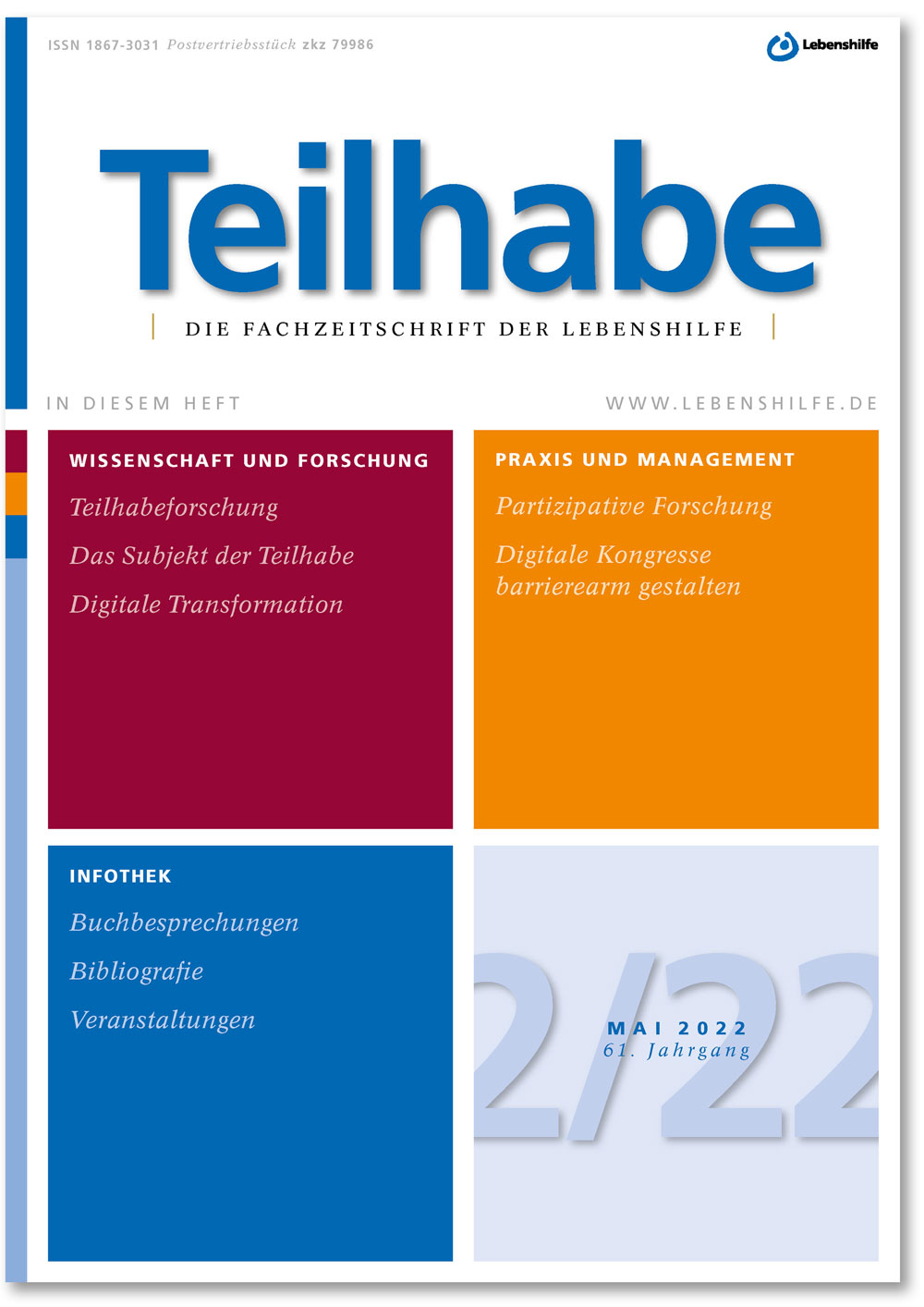 Zeitschrift Teilhabe 2022 Titel Zeitschrift Teilhabe 2022 Titel
