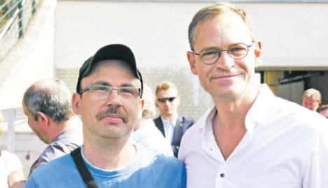 Sascha Ubrig und Berlins Regierender Bürgermeister Michael Müller Sascha Ubrig und Berlins Regierender Bürgermeister Michael Müller