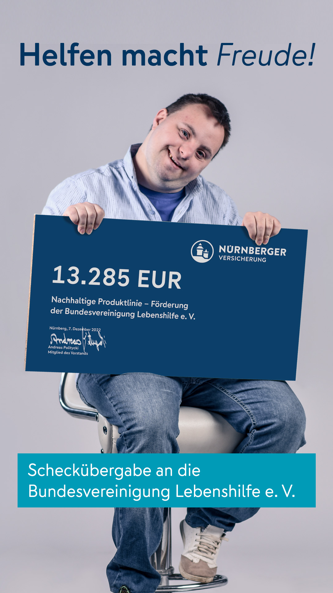 Scheckübergabe NÜRNBERGER