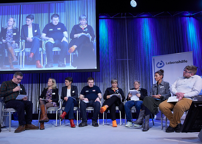 Gesprächsgruppe zum Thema Selbstvertretung und zum Masterplan bei der MV.