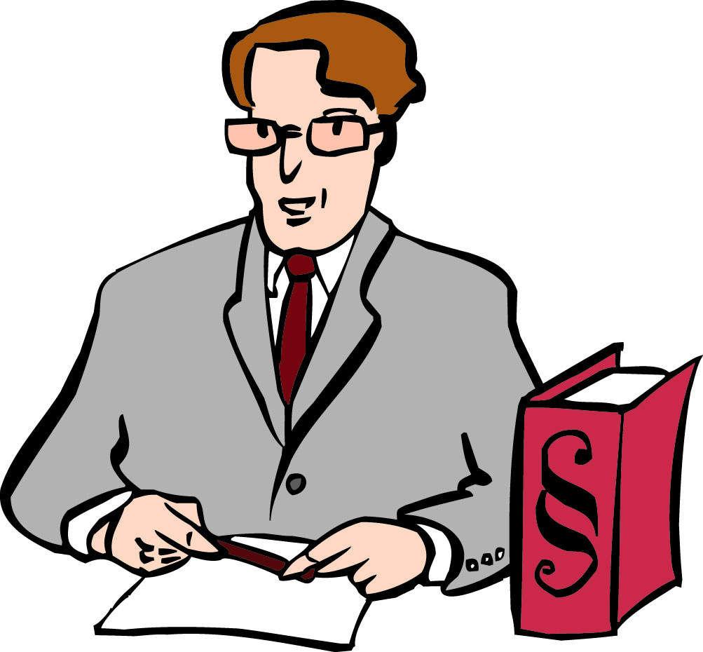 Anwalt Anwalt neben einem Buch mit Paragrafen-Zeichen = §