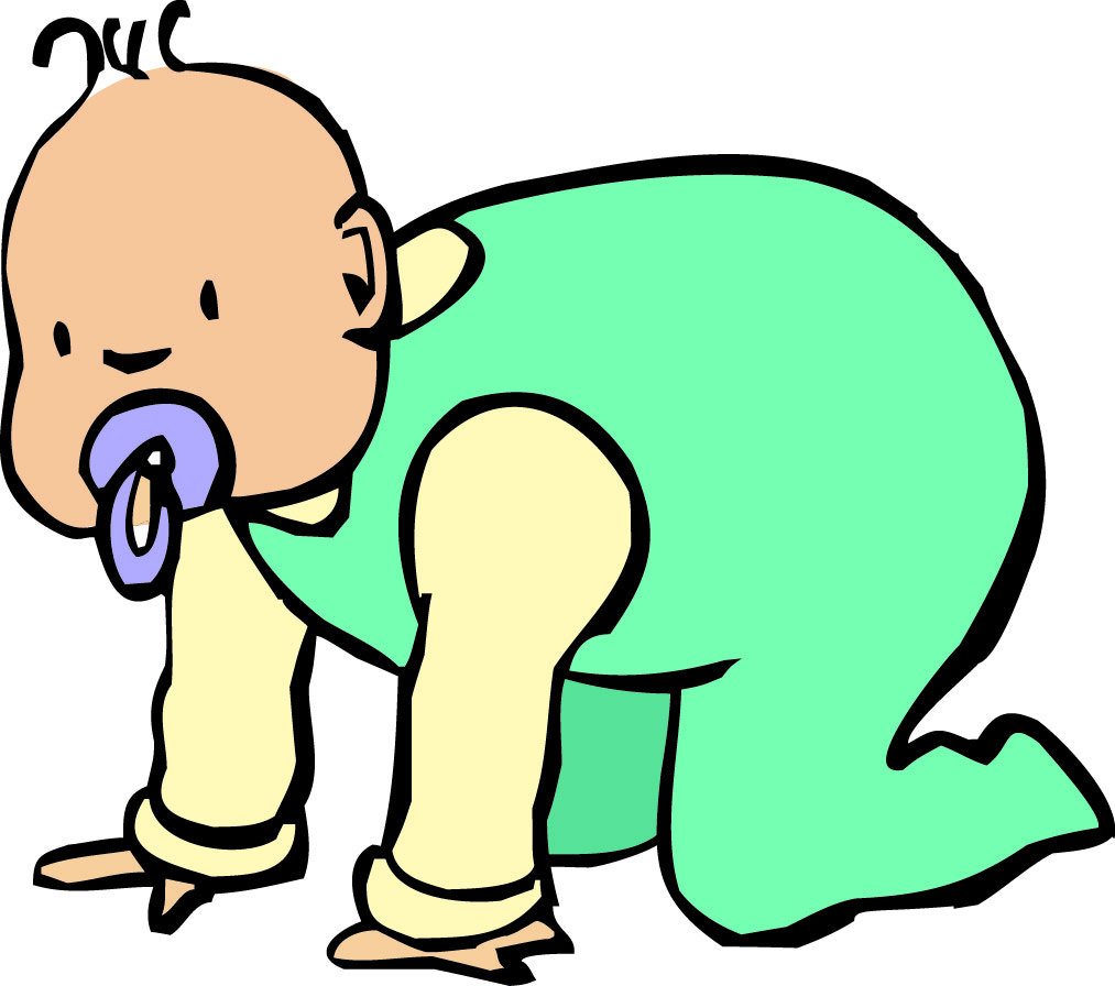 Baby krabbelt Ein Baby krabbelt.
