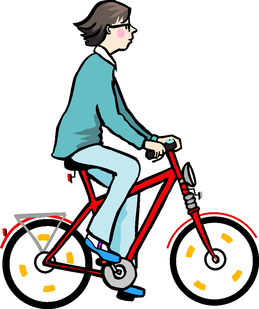 Ein Fahrrad-Fahrer. 