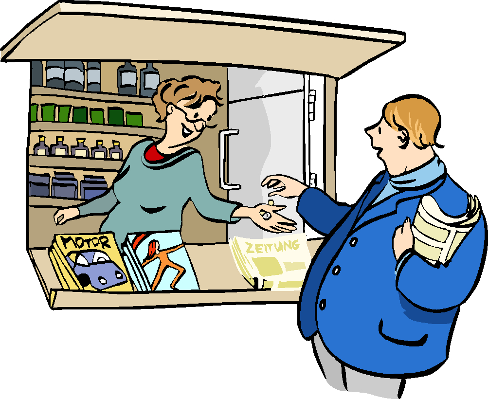 Viele Zeitungen gibt es am Kiosk.