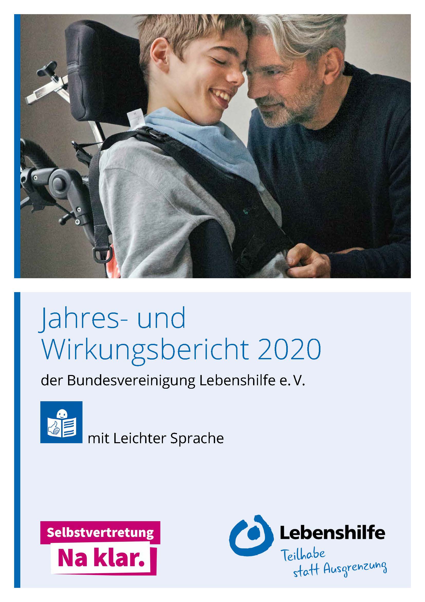 Titelseite Jahres- und Wirkungsbericht 2020 Abbildung der Titelseite vom Jahres- und Wirkungsbericht 2020