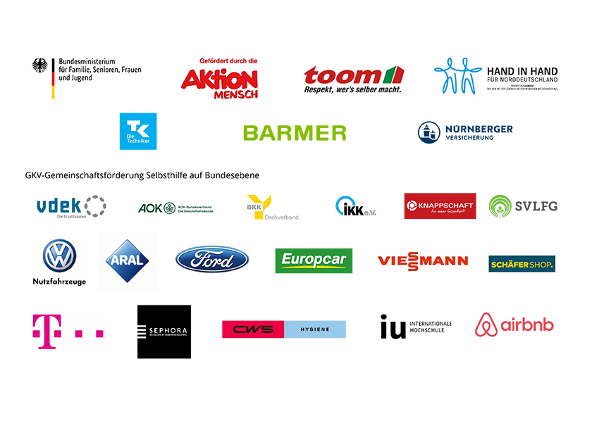Danke an unsere Förderer und Partner Abbildung von verschiedenen Logos unserer Förderer und Partner 2024