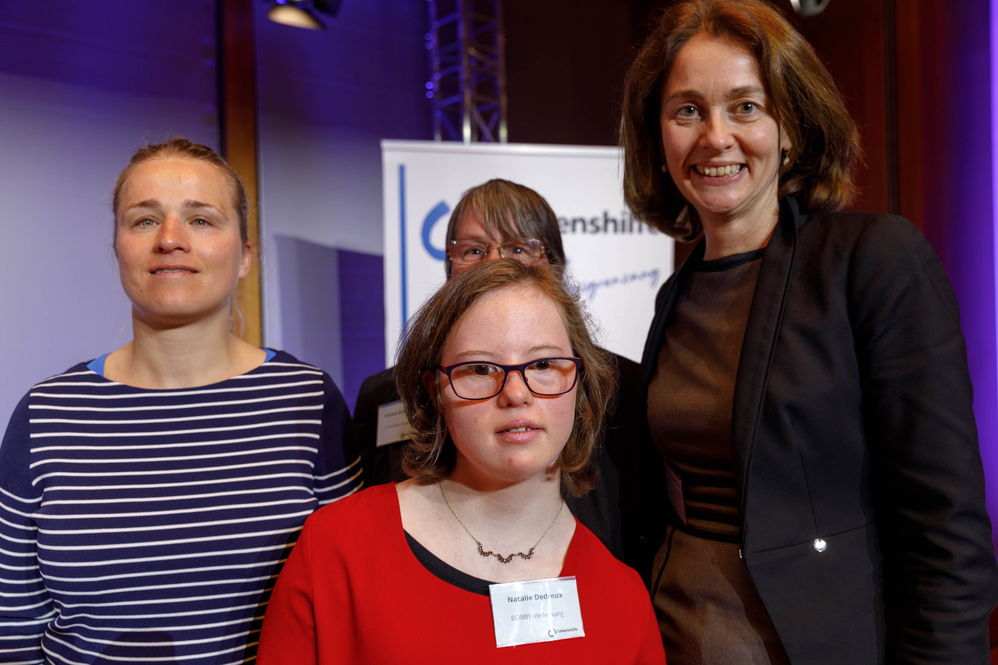 Parlamentarischer Abend 2018 Verena Bentele, Natalie Dedreux und Katarina Barley (von links).
