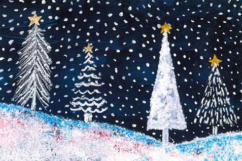 Postkartenmotiv: „Weihnachtsbäume“ 