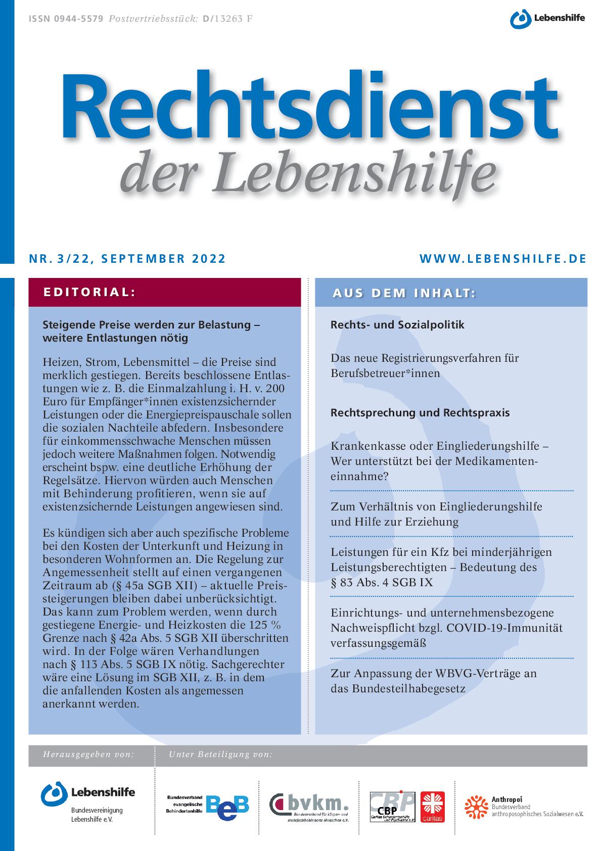 Rechtsdienst 3/2022 Rechtsdienst 3/2022