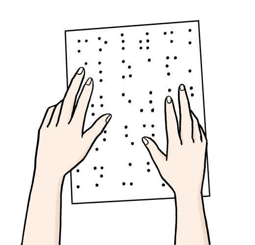 Braille-Schrift, © Lebenshilfe für Menschen mit geistiger Behinderung Bremen e.V., Illustrator Stefan Albers, Atelier Fleetinsel, 2013 Braille-Schrift, © Lebenshilfe für Menschen mit geistiger Behinderung Bremen e.V., Illustrator Stefan Albers, Atelier Fleetinsel, 2013