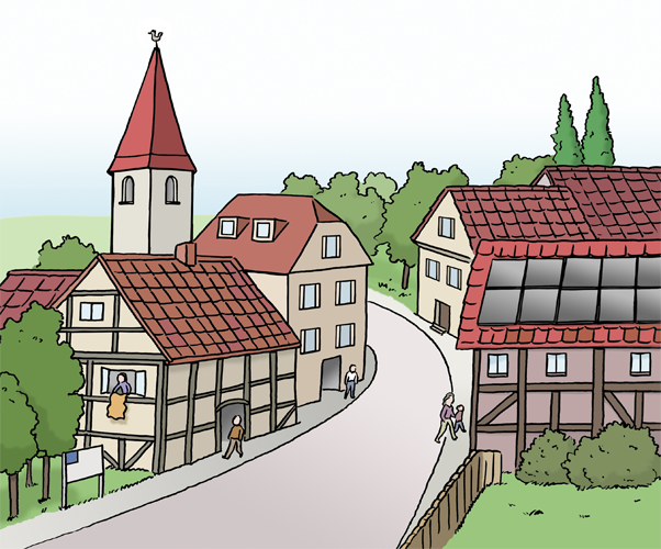 Gemeinde, ©Lebenshilfe für Menschen mit geistiger Behinderung Bremen e. V., Illustrator Stefan Albers, Atelier Fleetinsel, 2013 Gemeinde, ©Lebenshilfe für Menschen mit geistiger Behinderung Bremen e. V., Illustrator Stefan Albers, Atelier Fleetinsel, 2013