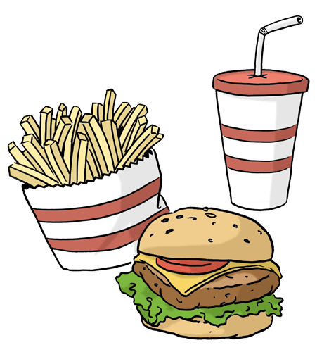 Essen ungesund, ©Lebenshilfe für Menschen mit geistiger Behinderung Bremen e. V., Illustrator Stefan Albers, Atelier Fleetinsel, 2013 Essen ungesund, ©Lebenshilfe für Menschen mit geistiger Behinderung Bremen e. V., Illustrator Stefan Albers, Atelier Fleetinsel, 2013