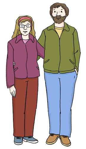 Mann und Frau, ©Lebenshilfe für Menschen mit geistiger Behinderung Bremen e. V., Illustrator Stefan Albers, Atelier Fleetinsel, 2013 Mann und Frau, ©Lebenshilfe für Menschen mit geistiger Behinderung Bremen e. V., Illustrator Stefan Albers, Atelier Fleetinsel, 2013