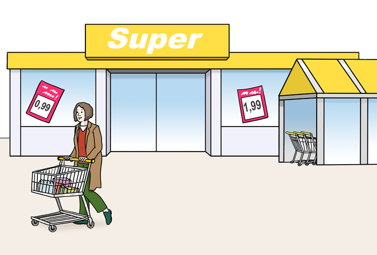 Werbung im Supermarkt Werbung im Supermarkt
