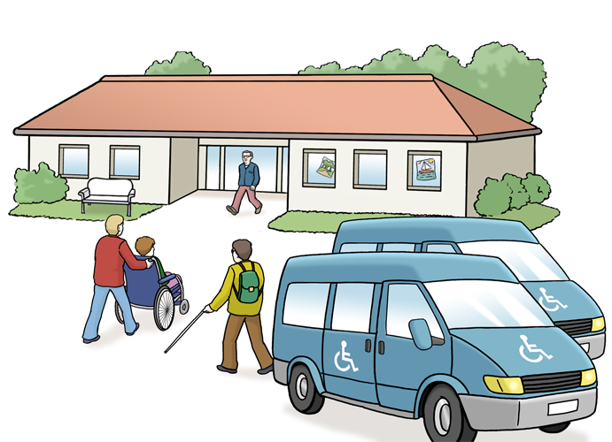Tages-Förderstätte: © Lebenshilfe für Menschen mit geistiger Behinderung Bremen e. V., Illustrator Stefan Albers, Atelier Fleetinsel, 2013 Tages-Förderstätte: © Lebenshilfe für Menschen mit geistiger Behinderung Bremen e. V., Illustrator Stefan Albers, Atelier Fleetinsel, 2013
