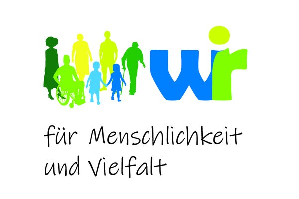Logo der Aktion "WIR für Menschlichkeit und Vielfalt"