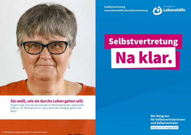 Motiv Birgitt Laske Selbstvertreter-Kampagne