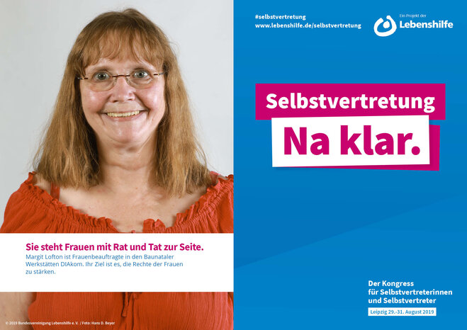 Motiv Margit Lofton Selbstvertreter-Kampagne