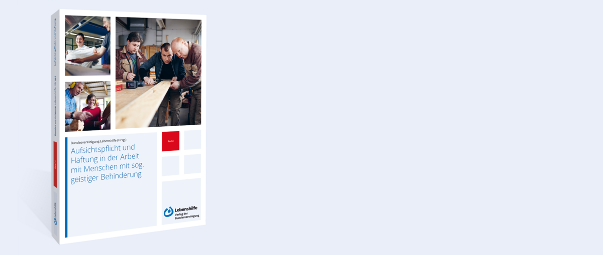 Cover des Werks "Aufsichtspflicht und Haftung in der Arbeit mit Menschen mit sog. geistiger Behinderung"