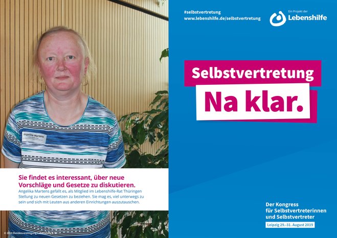 Motiv Angelika Martens Selbstvertreter-Kampagne