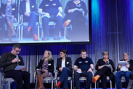 Gesprächsgruppe zum Thema Selbstvertretung und zum Masterplan bei der MV.