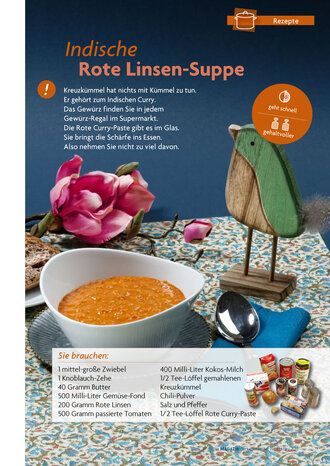 Zutaten Indische Rote-Linsen-Suppe