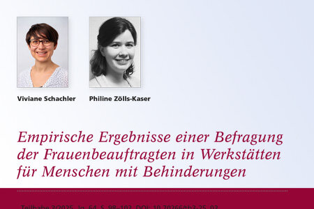 Teaser für den Open Acess Artikel der Zeitschrift Teilhabe 3/25 zu Frauenbeauftragten in WfBM