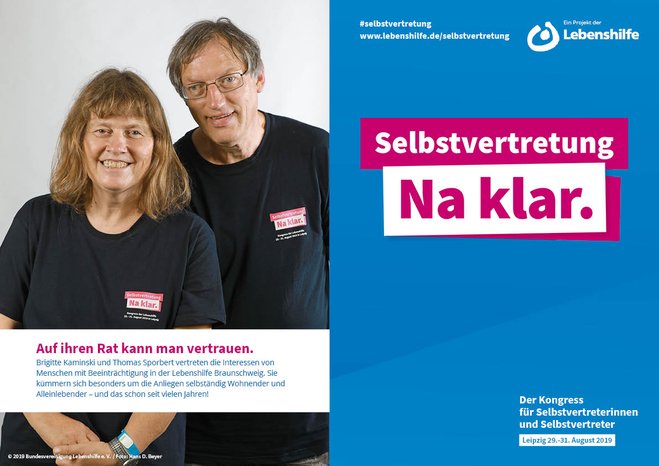 Motiv Brigitte Kaminski und Thomas Sporbert Selbstvertreter-Kampagne