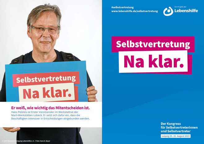 Motiv Hans Peleikis Selbstvertreter-Kampagne