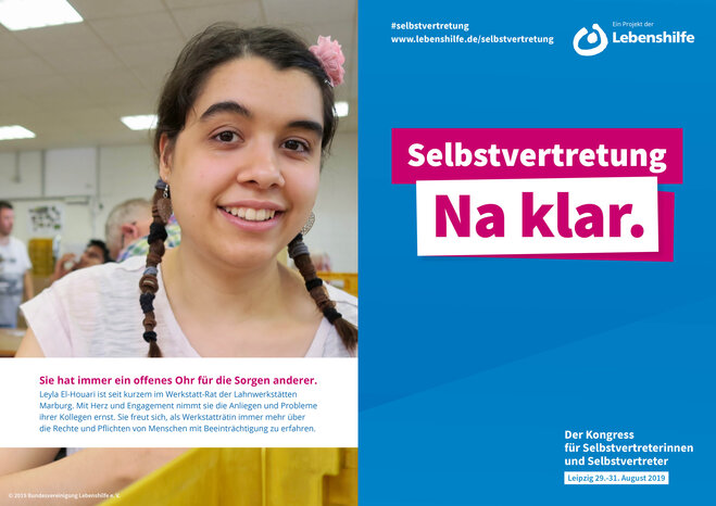 Motiv Leyla El-Houari Selbstvertreter-Kampagne