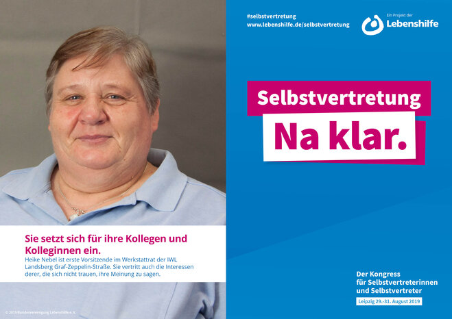 Motiv Heike Nebel Selbstvertreter-Kampagne