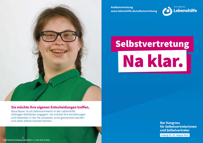 Motiv Mara Bauer Selbstvertreter-Kampagne