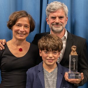 Familie Jaenicke: Mutter Susanne, Vater Florian und Sohn Georg Jaenicke. Sein Bruder Friedrich konnte aus gesundheitlichen Gründen leider nicht dabei sein.