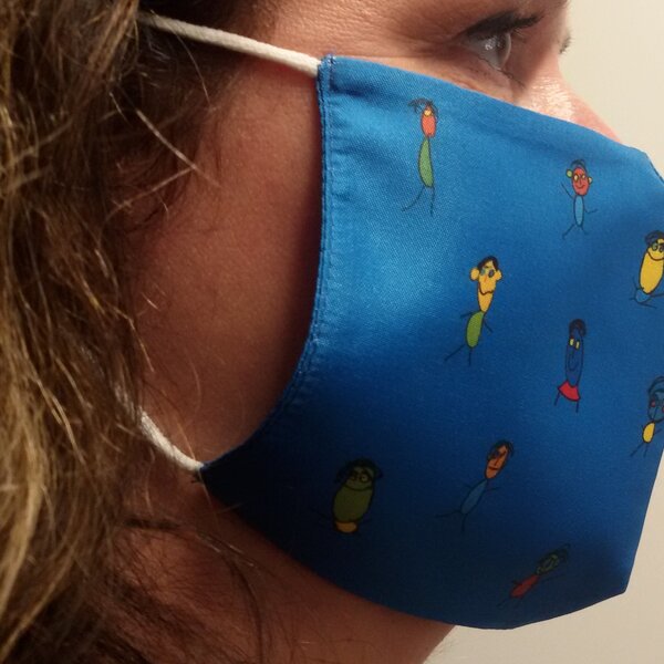 Mund- und Nasen-Maske im Rudi-Design
