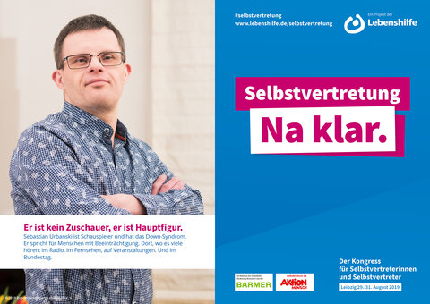 Poster Selbstvertretung Na klar mit Foto von Sebastian Urbanski