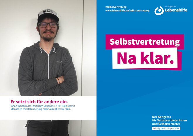 Motiv Johan Werth Selbstvertreter-Kampagne