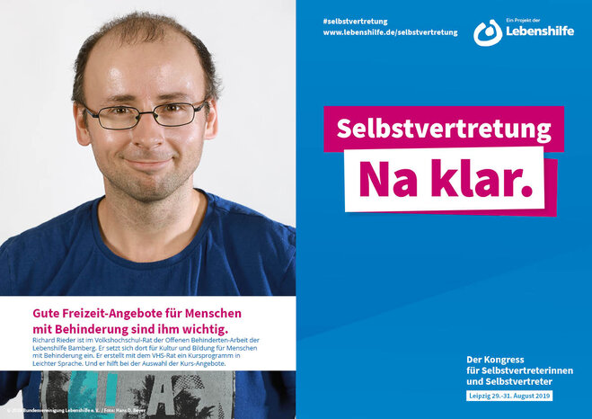 Motiv Richard Rieder Selbstvertreter-Kampagne