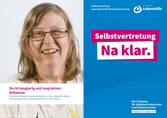 Motiv Christine Schleyer Selbstvertreter-Kampagne