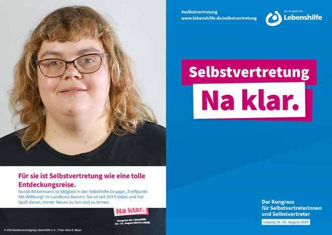 Motiv Nicole Rickermann Selbstvertreter-Kampagne