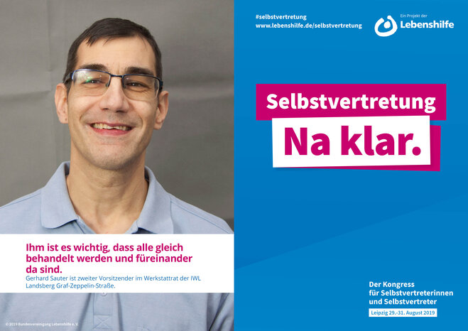 Motiv Grhard Sauter Selbstvertreter-Kampagne