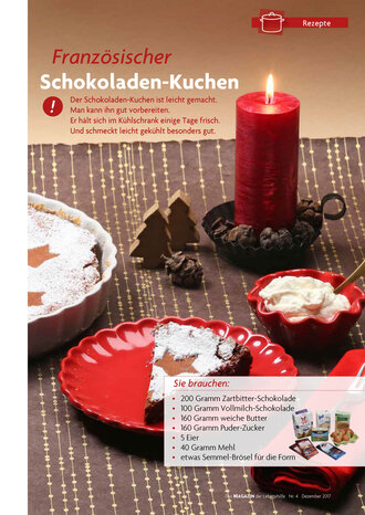 Zutaten Französischer Schokoladen-Kuchen