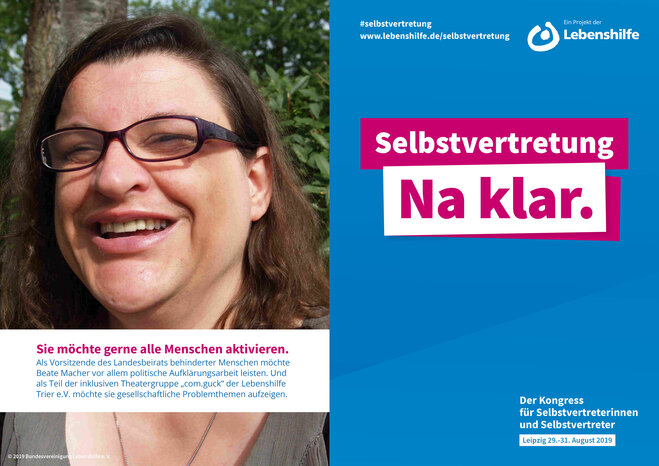 Motiv Beate Macher Selbstvertreter-Kampagne