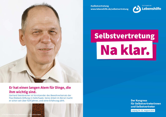 Motiv Gerhard Steinbrecher Selbstvertreter-Kampagne