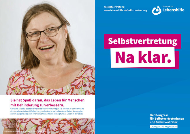 Motiv Christine Krzyska Selbstvertreter-Kampagne