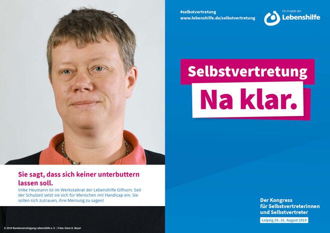 Motiv Imke Heumann Selbstvertreter-Kampagne