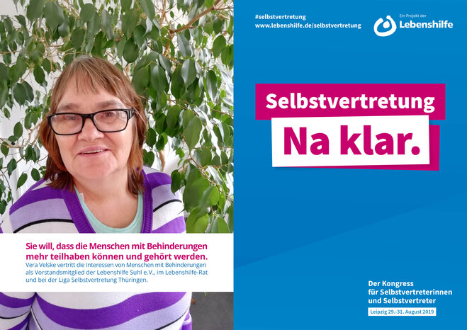 Motiv Vera Velske Selbstvertreter-Kampagne