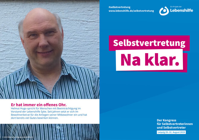 Motiv Helmut Hugo Selbstvertreter-Kampagne