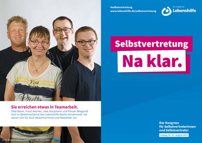 Motiv Silke Bauer, Franz Bechler, Uwe Storjohann, Florian Wiegandt Selbstvertreter-Kampagne